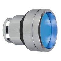 Przycisk wpuszczony niebieski samopowrotny bez podśw. metalowy bez oznaczenia Harmony XB4 | ZB4BA66 Schneider Electric