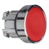 Przycisk płaski fi22 czerwony samopowrotny okrągły metalowy Harmony XB4 (pakowane po 100 sztuk) | ZB4BA4TQ Schneider Electric