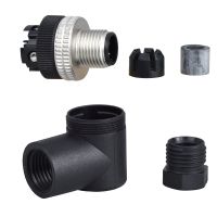 Złącze męskie M12 kątowe 4-pinowe dławica Pg7 metal | XZCC12MCM40B Telemecanique Sensors