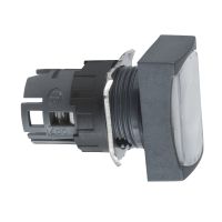 Przycisk płaski biały push-push LED plastikowy prostokątny Harmony XB6 | ZB6DF1 Schneider Electric