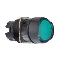 Przycisk płaski zielony samopowrotny LED plastikowy okrągły Harmony XB6 | ZB6AW3 Schneider Electric