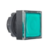 Napęd przycisk płaski kwadratowy zielony z samoczynnym powrotem LED plastikowy Harmony XB5 | ZB5CW333 Schneider Electric