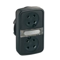 Główka przycisku podwójnego płaski/płaski bez wkładek LED plastikowa Harmony XB5 | ZB5AW7A9 Schneider Electric