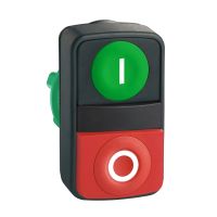 Napęd przycisku dwuklawiszowego płaski/wystający zielony/czerwony plastikowy, Harmony XB5 | ZB5AL7340 Schneider Electric