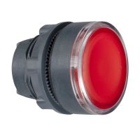 Główka przycisku płaskiego z mechanizmem push-push czerwona LED plastikowa Harmony XB5 | ZB5AH043 Schneider Electric