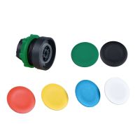 Główka przycisku płaskiego plastikowego z samopowrotem z zestawem 6 wkładek Harmony XB5 | ZB5AA9 Schneider Electric