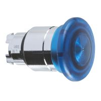 Napęd przycisku grzybkowego Fi-40mm niebieski samopowrotny LED metalowy Harmony XB4 | ZB4BW463 Schneider Electric