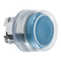 Główka przycisku okapturzonego wystającego z samopowrotem niebieska metalowa Harmony XB4 | ZB4BP6 Schneider Electric