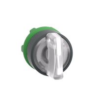 Główka przełącznika 3 pozycyjnego z samopowrotem LED biała plastikowa Harmony XB5 | ZB5AK1513 Schneider Electric