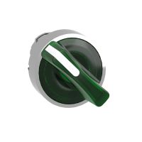 Główka przełącznika 2 pozycyjnego z samopowrotem LED zielona metalowa Harmony XB4 | ZB4BK1433 Schneider Electric