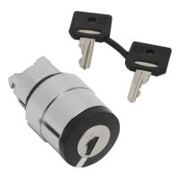 Główka przełącznika 2 pozycyjnego z kluczem nr3131a czarny metalowy Harmony XB4 | ZB4BG220 Schneider Electric
