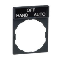 Ramka 30x40mm do mocowania etykiet o wymiarach 8x27mm "hand-off-auto" Harmony XB4 | ZBY2387 Schneider Electric