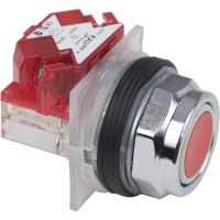 Przycisk kryty Fi-30mm czerwony 2-pozycyjny samopowrotny 1NC metalowy ośmiokątny | 9001KR1RH6 Schneider Electric