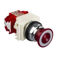 Przycisk grzybkowy podświetlany PUSH PULL 24V CZERW | 9001KR9P35RH25 Schneider Electric