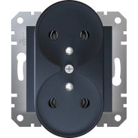 Gniazdo podwójne z/u do systemu ramkowego, antracyt, Asfora | EPH9810271 Schneider Electric