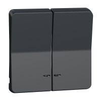 Klawisz podwójny Mureva z okienkiem, antracyt | MUR34205 Schneider Electric