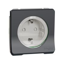 Mechanizm gniazda Schuko zaciski bezgwintowe, antracyt, Mureva | MUR36134 Schneider Electric