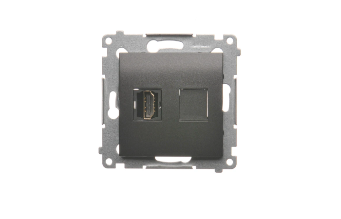 Gniazdo HDMI (moduł) antracyt DGHDMI.01/48 Simon 54 | DGHDMI.01/48 Kontakt Simon