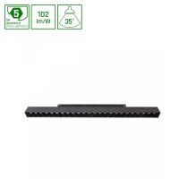 Oprawa LED GRID L na szynoprzewód 404x23x42mm 22W 35st czarny 5 lat gw. DALI system SHIFT | WLD+40013_DALI Wojnarowscy
