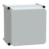 Puszka poliestrowa PLS pokrywa pełna poliwęglanowa IP65 270x270x230 mm Thalassa | NSYPLSC2727AG Schneider Electric