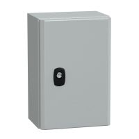 Obudowa wisząca Spacial S3D drzwi gładkie z pł. mont. 300x200x150 (WxSxG) IP66 IK10 RAL7035, Special | NSYS3D3215P Schneider Electric
