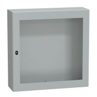 Obudowa Spacial S3D drzwi przezroczyste bez płyty montażowej 1000x1000x300 (WxSxG) IP66 IK08 RAL7035 | NSYS3D101030T Schneider Electric