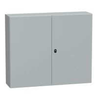 Obudowa Spacial S3D podwójne drzwi gładkie b/ pł. montażowej 1000x1200x300 (WxSxG) IP55 IK10 RAL7035 | NSYS3D101230D Schneider Electric