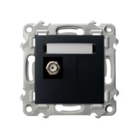 Gniazdo antenowe typu F pojedyncze czarny matowy SZAFIR | GPA-1ZF/m/33 Ospel