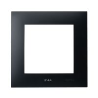 Ramka pojedyncza do łączników IP-44 czarny matowy SZAFIR | RH-1Z/33 Ospel