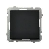 Łącznik 1-biegunowy 16AX, zaciski bezgwintowe, czarny matowy, Sonata | ŁP-1R/m/33 Ospel