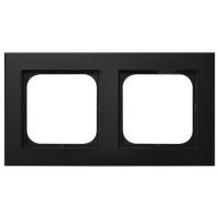 Ramka podwójna, czarny matowy, Sonata | R-2R/33 Ospel