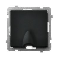 Przyłącz kablowy czarny matowy Sonata | GPPK-1R/m/33 Ospel