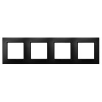 Ramka poczwórna, czarny matowy, ARIA | R-4U/33 Ospel