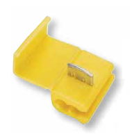 Łączka zatrzaskowa - nożowa (PCV), miedź cynowana, żółta 4-6mm2, 50V, max. 50 A | SL Tracon