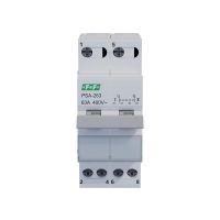 Przełącznik instalacyjny sieć-agregat 63A 230/400V 2-biegunowy | PSA-263 F&F