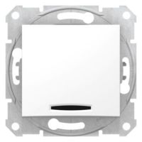 Przycisk bez symbolu z podświetlaczem LED 10AX/250V biały, Sedna | SDN1600121 Schneider Electric
