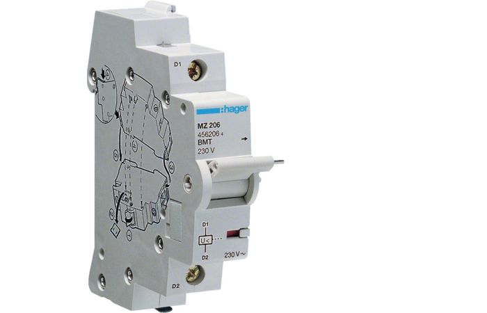 Wyzwalacz podnapięciowy do MCB, RCBO, RCCO 230VAC | MZ206 Hager