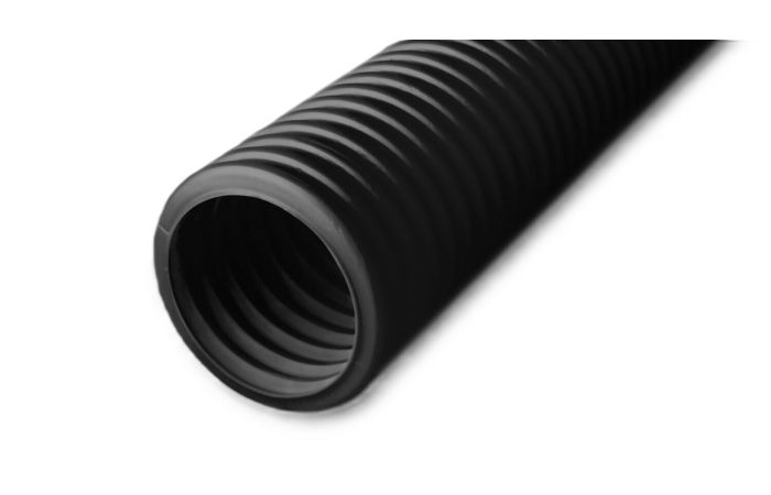 Rura giętka karbowana dwuwarstwowa w kręgach odporna na promien. UV RODK-UV 40/32 450N czarna (50m) | 10622 TT Plast