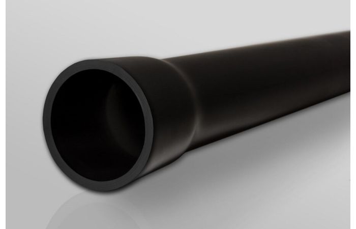 Rura przyłączeniowa sztywna UV z kielichem RPS-UV-M 110/4 450N, RHDPE, gładka, czarna (3m/50szt) BE | 11006 TT Plast