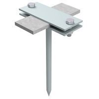 Uchwyt uniwersalny L=8cmB do 50mm wbijany, ocynk | AH06061 AH Hardt