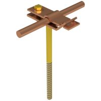 Uchwyt uniwersalny L=18 cm, B do 30mm, wkręcany, drut Fi--5-12mm, miedź/mosiądz | AH06142 AH Hardt