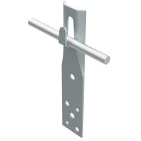 Uchwyt prosty H=15 cm, drut Fi--5-8mm, ocynk | AH11051 AH Hardt