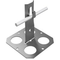 Uchwyt przyklejany z metalową podstawą z otworami zacisk, H=15cm, stal nierdzewna | AH12103 AH Hardt