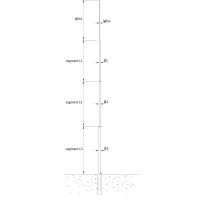 Maszt odgromowy stalowy na fundamencie betonowym, H=21000mm, ocynk ogniowy | AH35111 AH Hardt