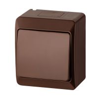 Łącznik n/t zwierny “światło” 10AX 250V IP44 brązowy, Hermes | 0336-06 Elektro-Plast Nasielsk
