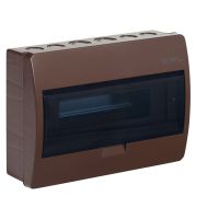 Rozdzielnica n/t RN 1x12 brązowa IP40 (PE+N) drzwi dymne 303x212x98mm, Elegant | 2403-05 Elektro-Plast Nasielsk