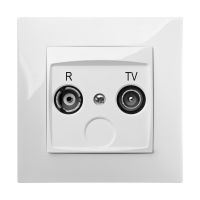 Gniazdo p/t R-TV końcowe B/R, IP20, białe, Carla | 1752-10 Elektro-Plast Nasielsk