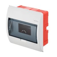 Rozdzielnica p/t 1/8 (N+PE) IP40 drzwi transparentne dymne 195x195x90mm, Elegant | 2412-01 Elektro-Plast Nasielsk