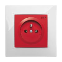 Gniazdo p/t pojedyncze DATA, IP20, czerwone, Carla | 1742-10 Elektro-Plast Nasielsk