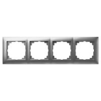 Ramka poczwórna 4x uniwersalna, IP20, srebrna, Sentia | 1474-56 Elektro-Plast Nasielsk